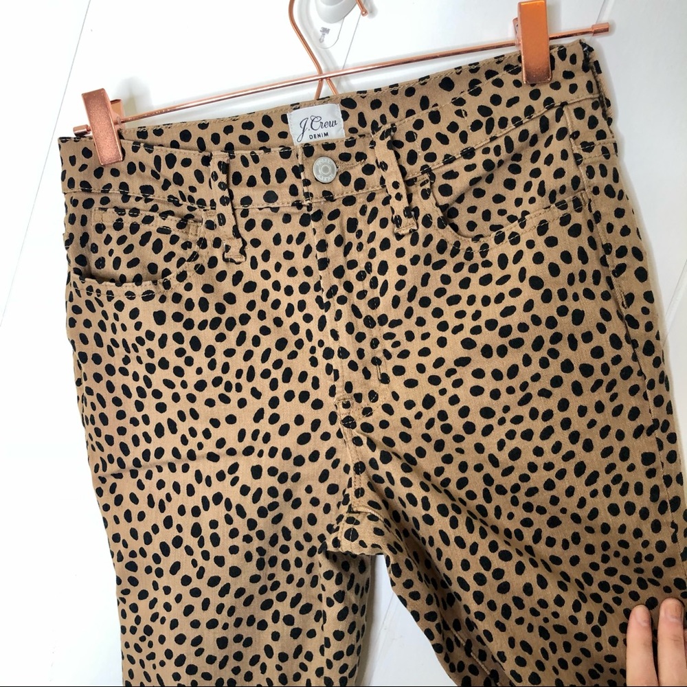 J Crew 9” High Rise Toothpick Jean Leopard Print - Picture 6 of 8